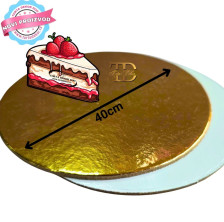 Podmetač Za Kolač Ø40 Tacna ZLATNO-BELA